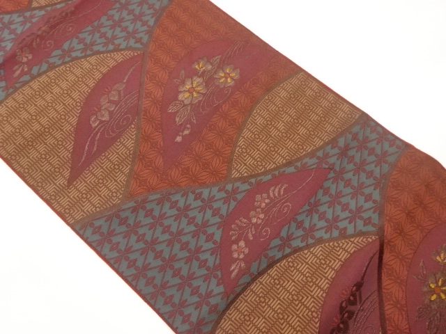 JAPANESE NAGOYA OBI / WOVEN GEOMETRIC